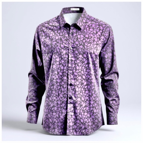 Versace Collection Other - Versace Collection Geometric Cotton Shirt | 17” / 43 | Italian Statement